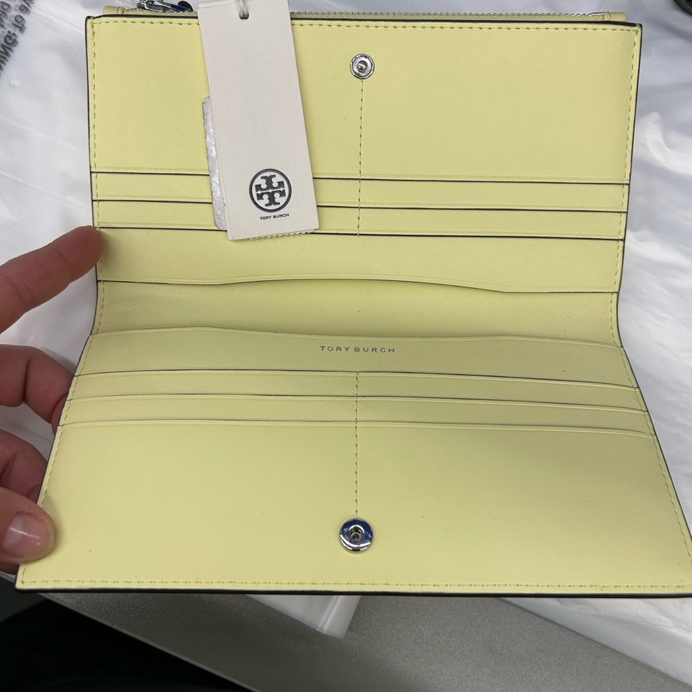 Tory Burch Pale Yellow Wallet